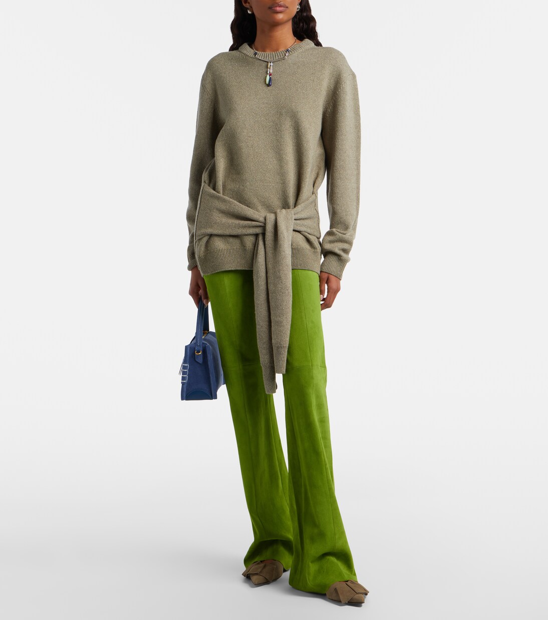 Gege suede flared pants | Stouls