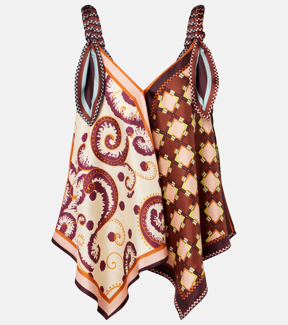 Wilson printed silk twill top | Alémais