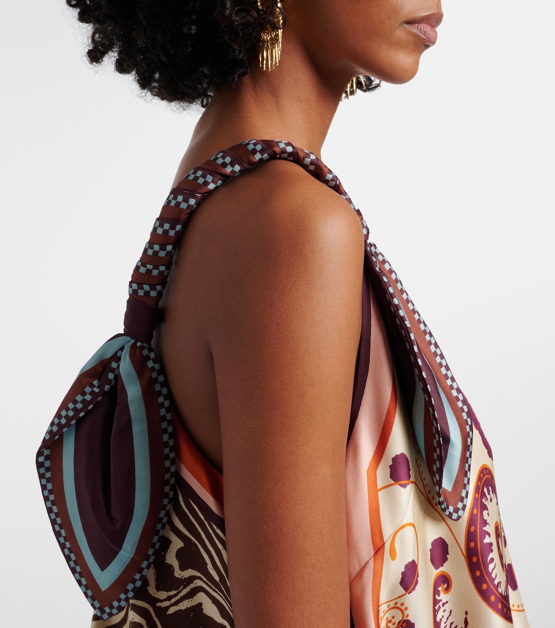 Wilson printed silk twill top | Alémais