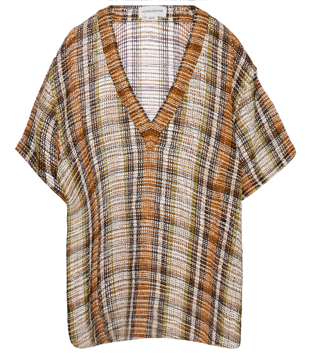 Top a quadri in lino | Victoria Beckham