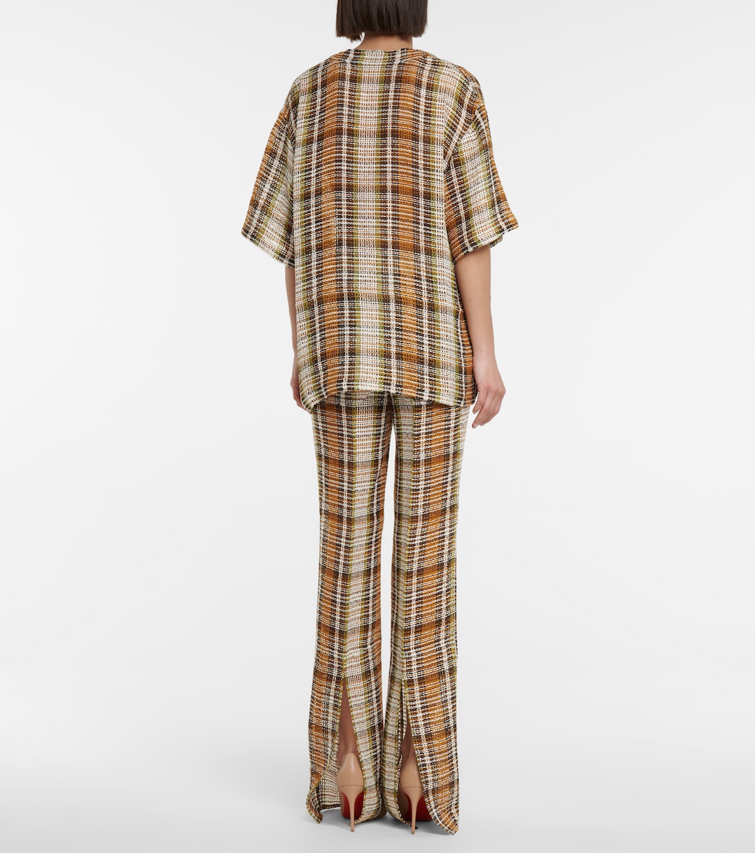 Top a quadri in lino | Victoria Beckham