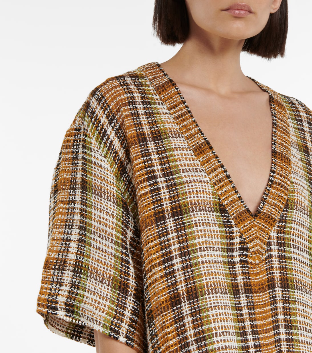 Top a quadri in lino | Victoria Beckham