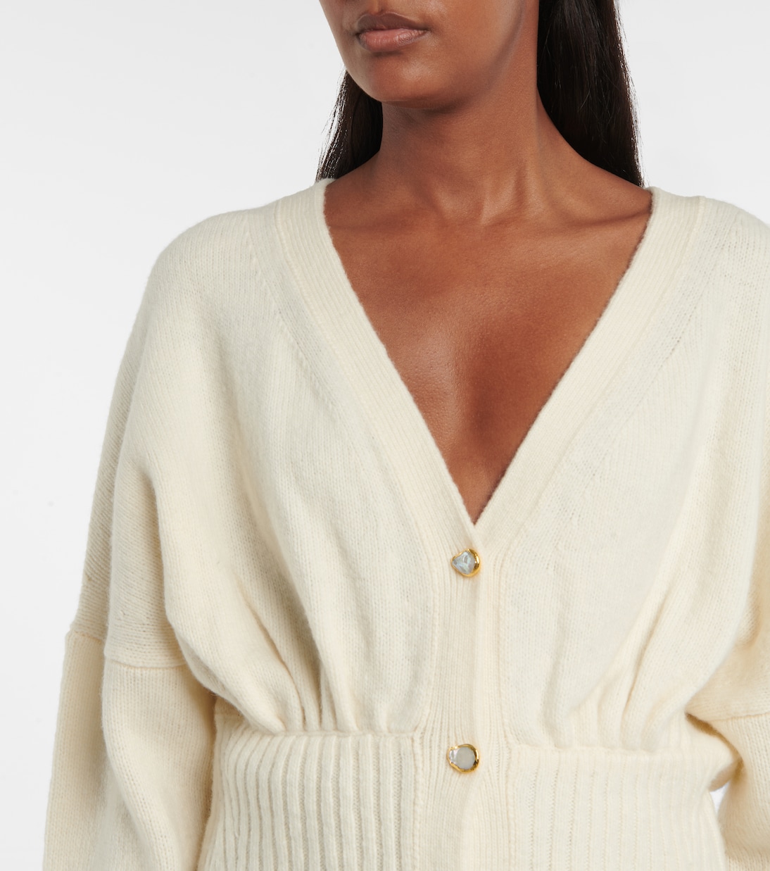 Luna wool and cashmere-blend cardigan | Galvan