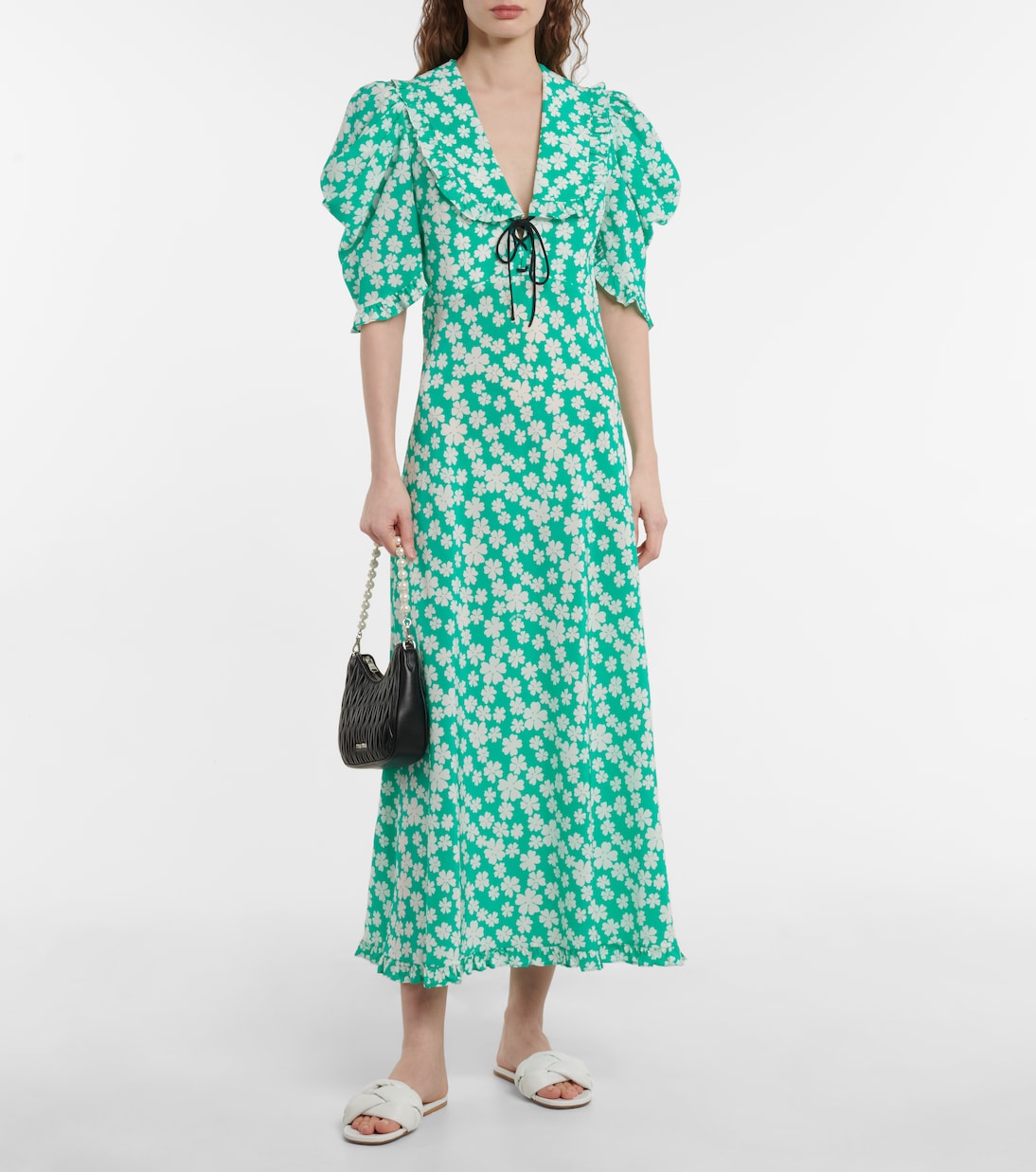 Pantoletten aus Leder | Miu Miu