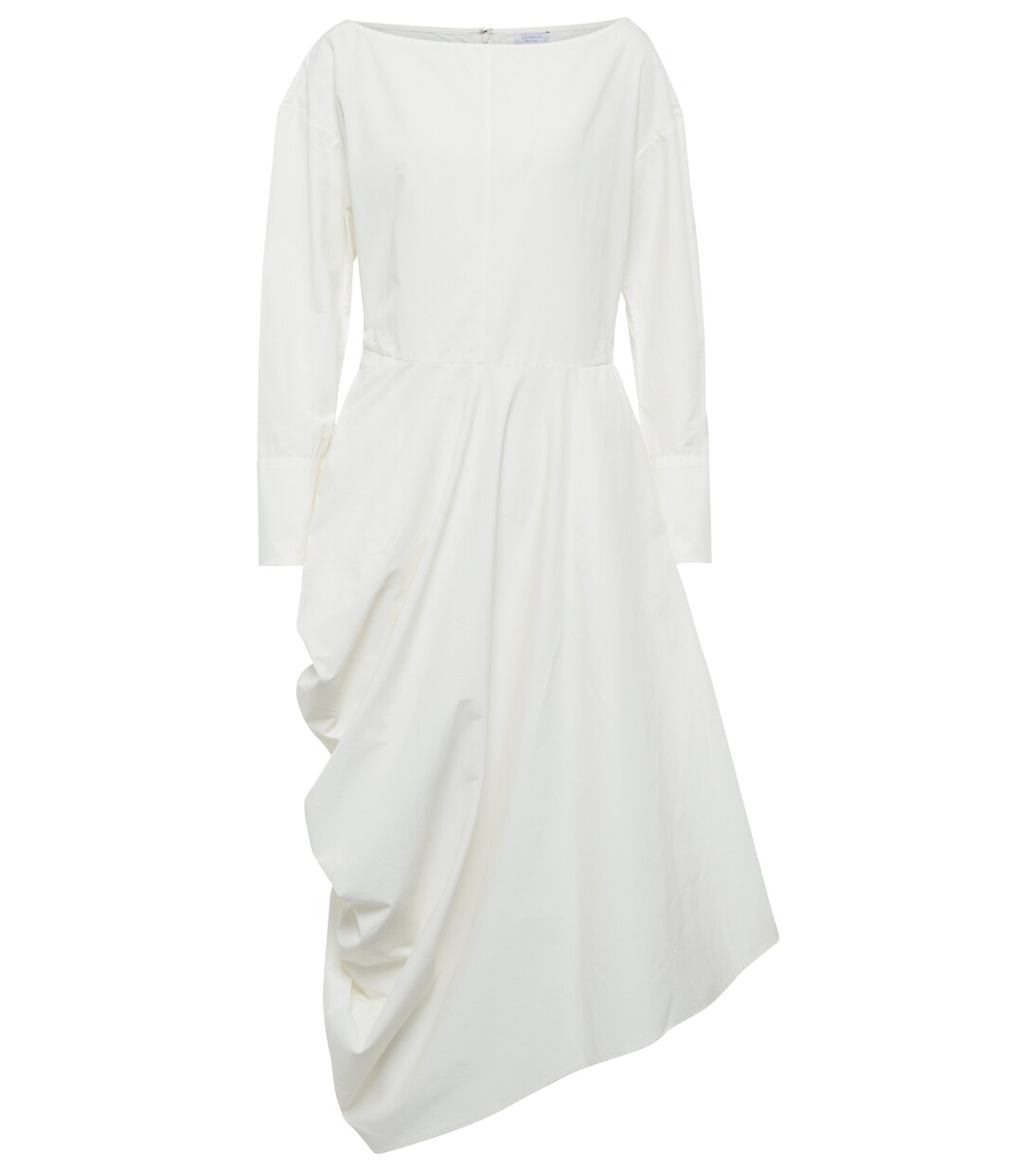 Vestido midi Holly de popelín de algodón | Deveaux New York