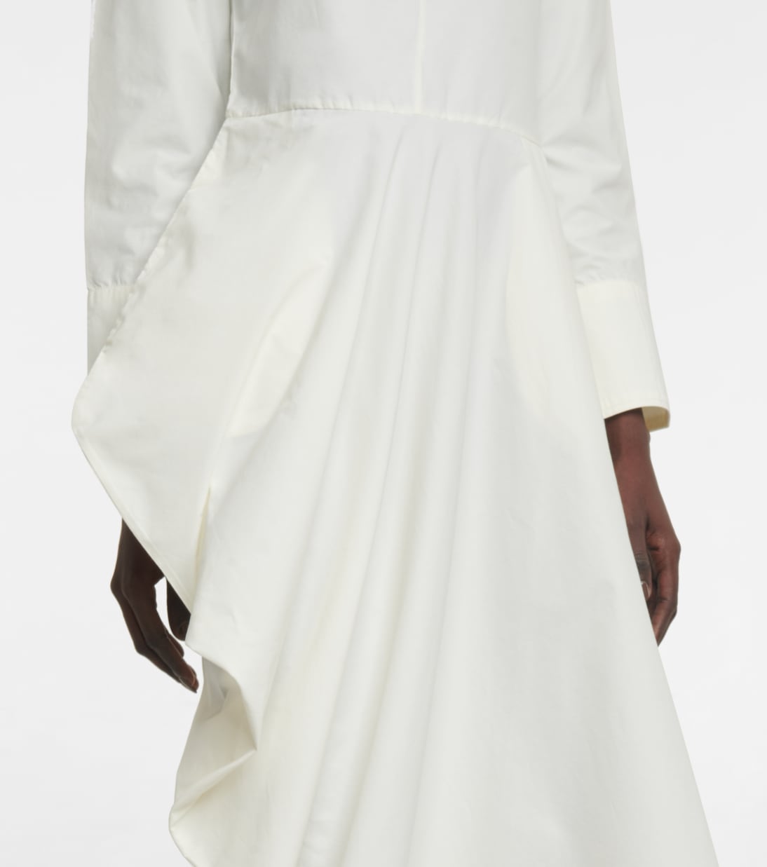 Vestido midi Holly de popelín de algodón | Deveaux New York