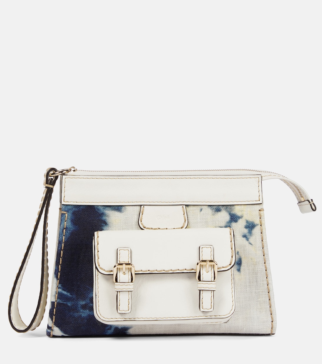 Clutch Edith in lino tie-dye | Chloé