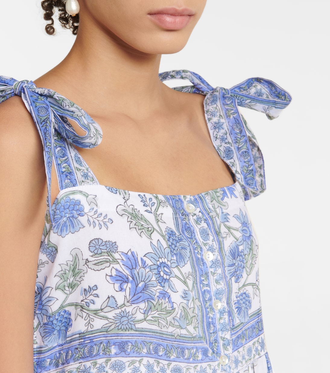 Bedrucktes Midikleid aus Baumwolle | Juliet Dunn