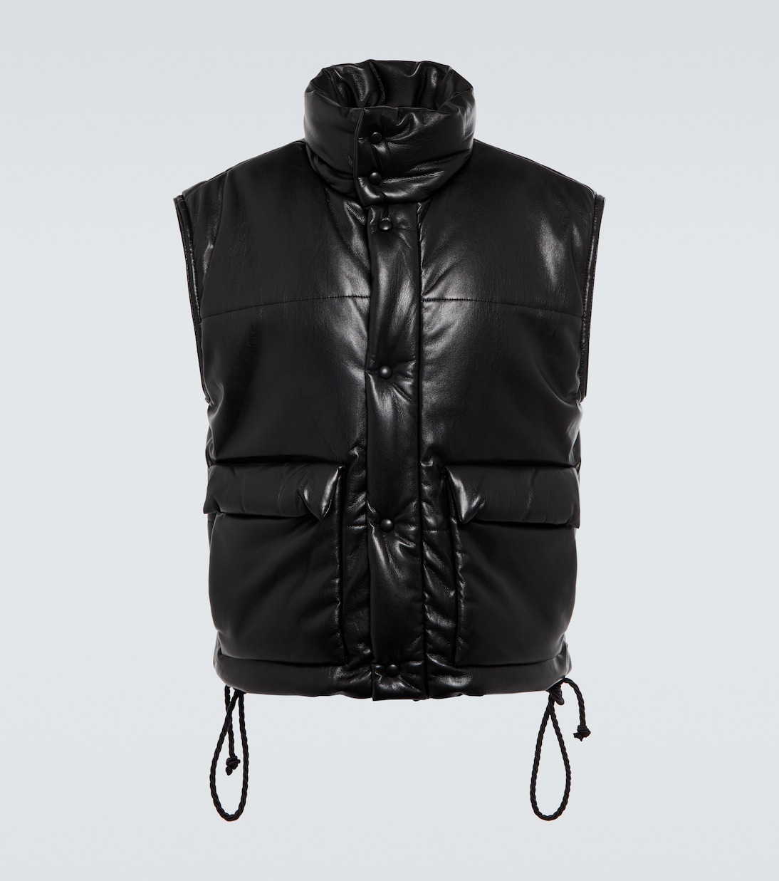 Jovan faux leather puffer vest | Nanushka