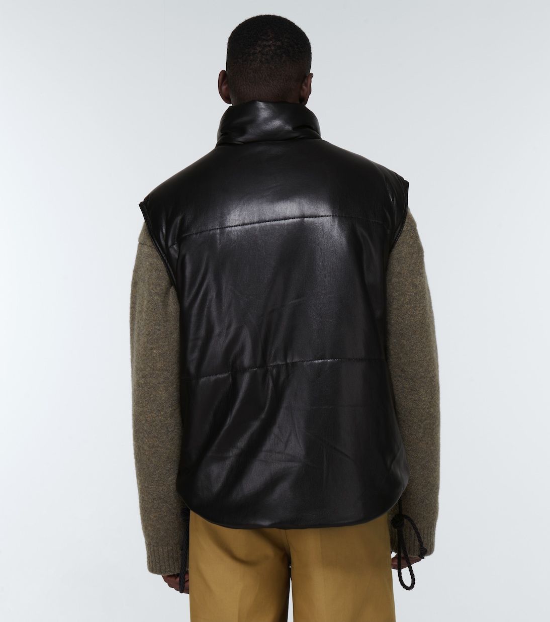 Jovan faux leather puffer vest | Nanushka