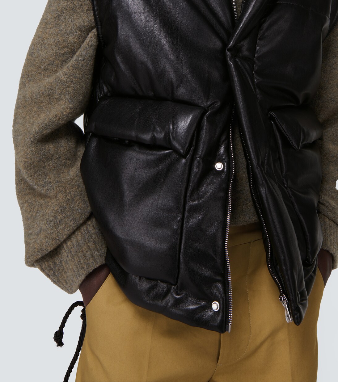 Jovan faux leather puffer vest | Nanushka