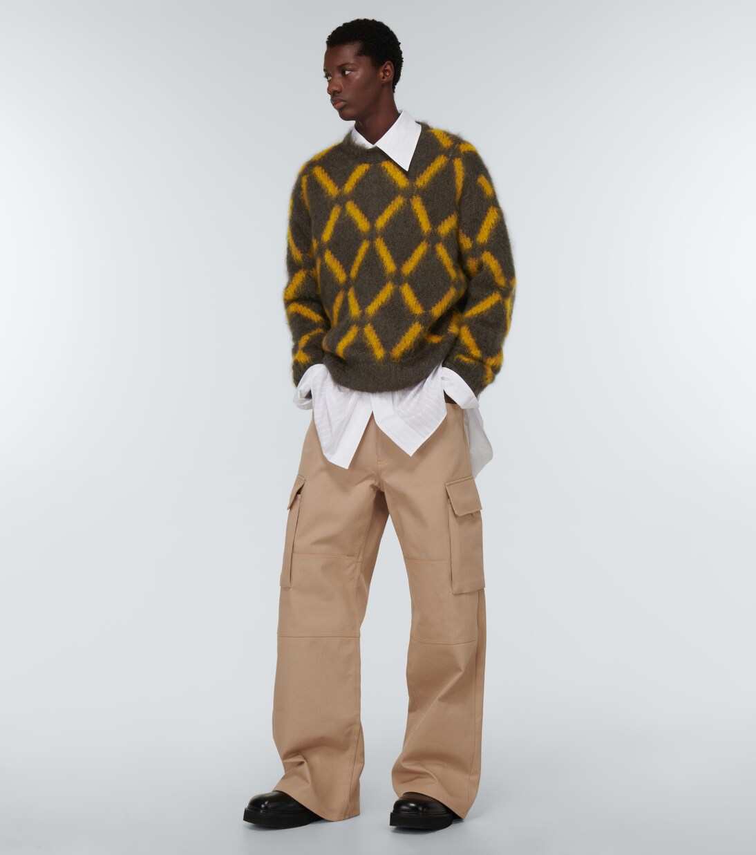 Pull intarsia en mohair mélangé | Marni