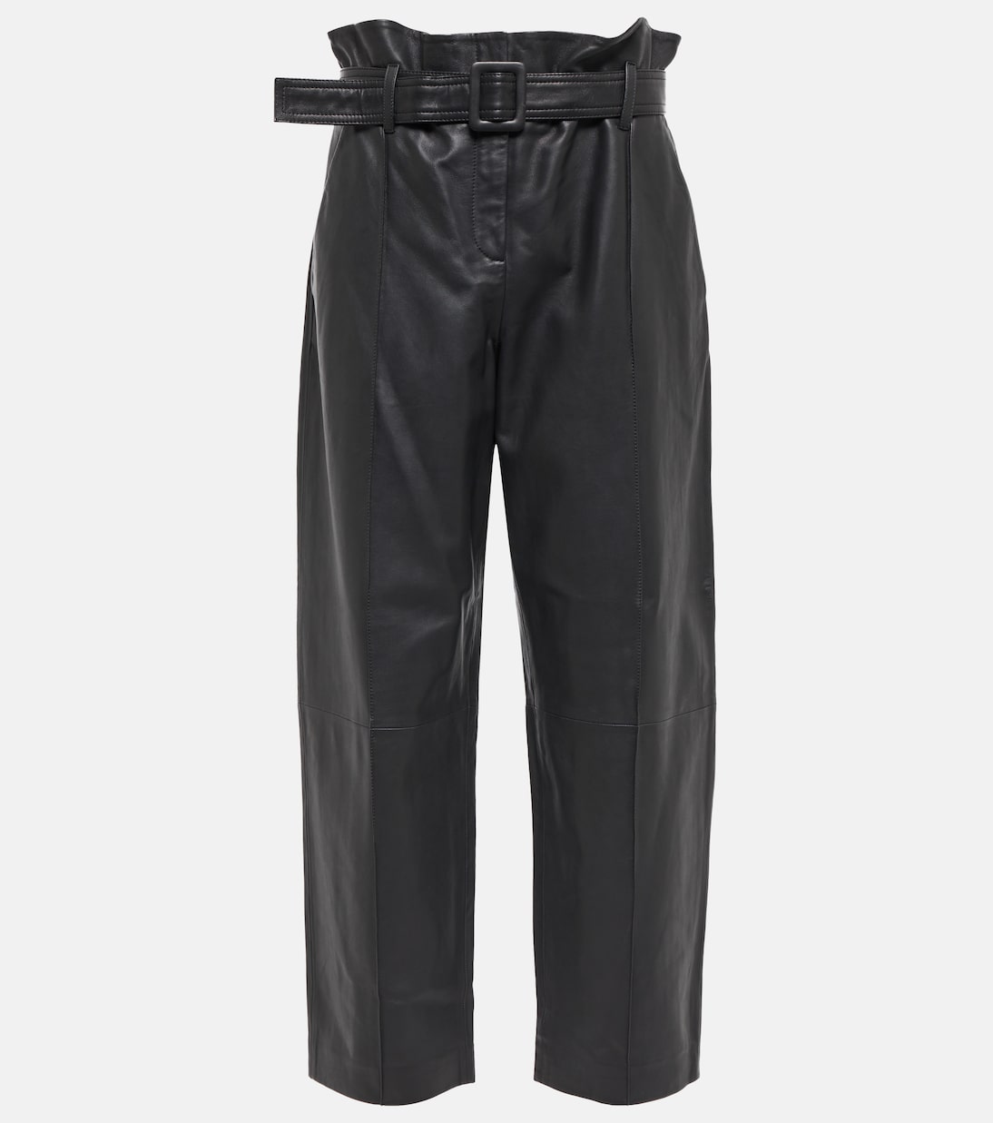 High-rise leather paperbag pants | Yves Salomon