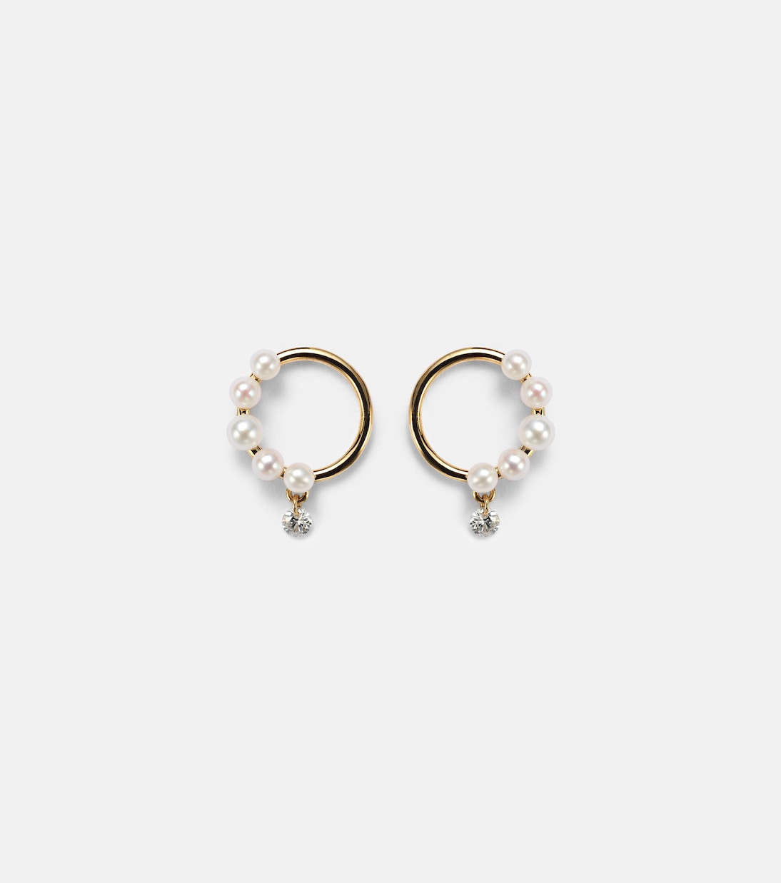 Boucles d'oreilles Aphrodite en or 18 ct, perles et diamants | Persée