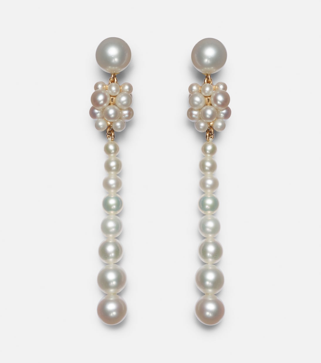 Orecchini in oro 14kt Sienna Rêve di Sophie Bille Brahe con diamanti e perle