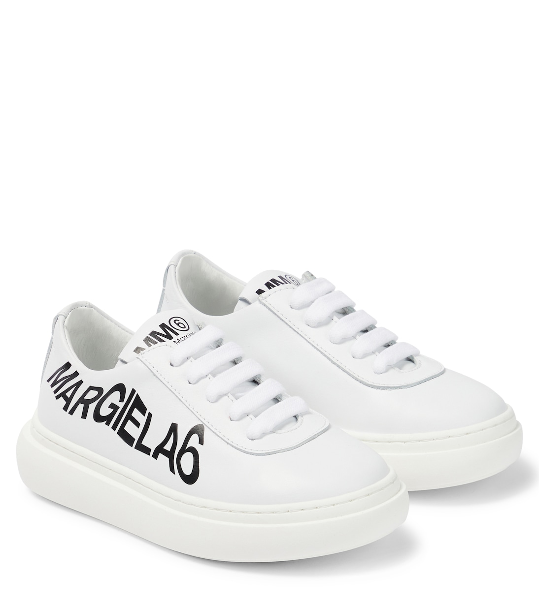 Sneakers in pelle con logo | MM6 Maison Margiela Kids