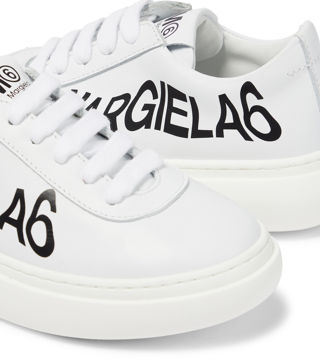 Sneakers in pelle con logo | MM6 Maison Margiela Kids