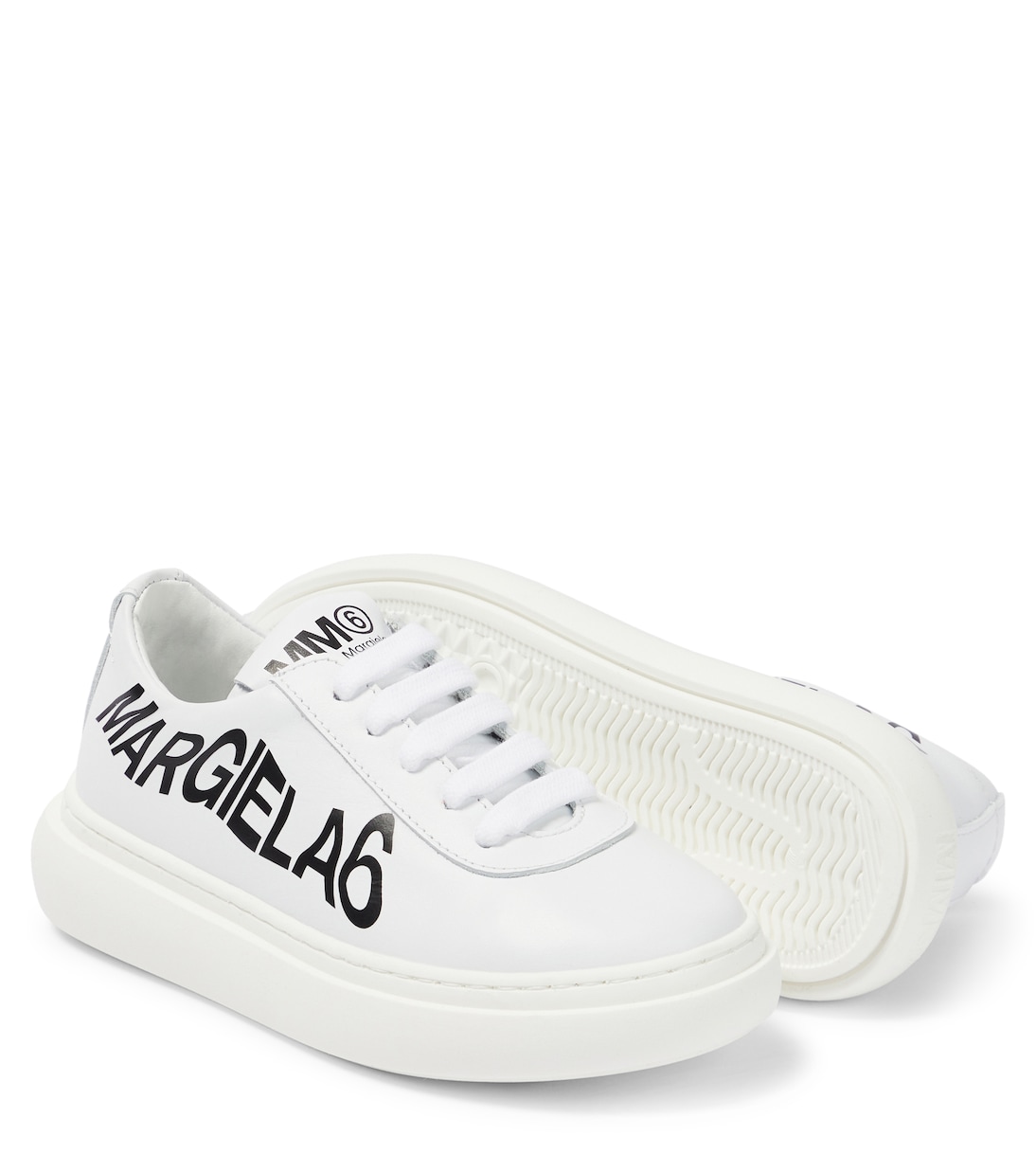 Sneakers in pelle con logo | MM6 Maison Margiela Kids