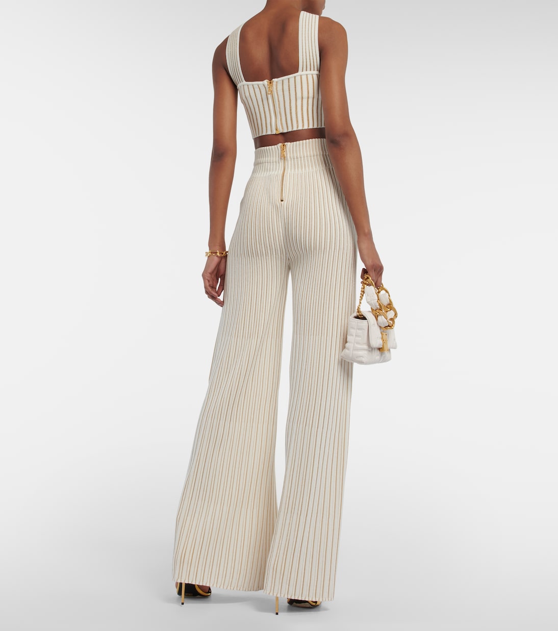 Ribbed-knit crop top | Balmain