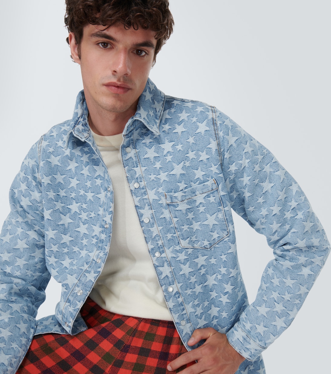 Hemdjacke aus Jacquard-Denim | ERL