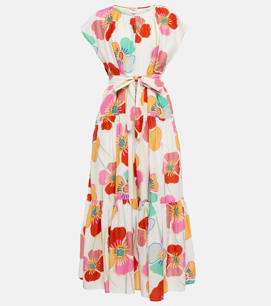 Savannah cotton and silk maxi dress | Velvet