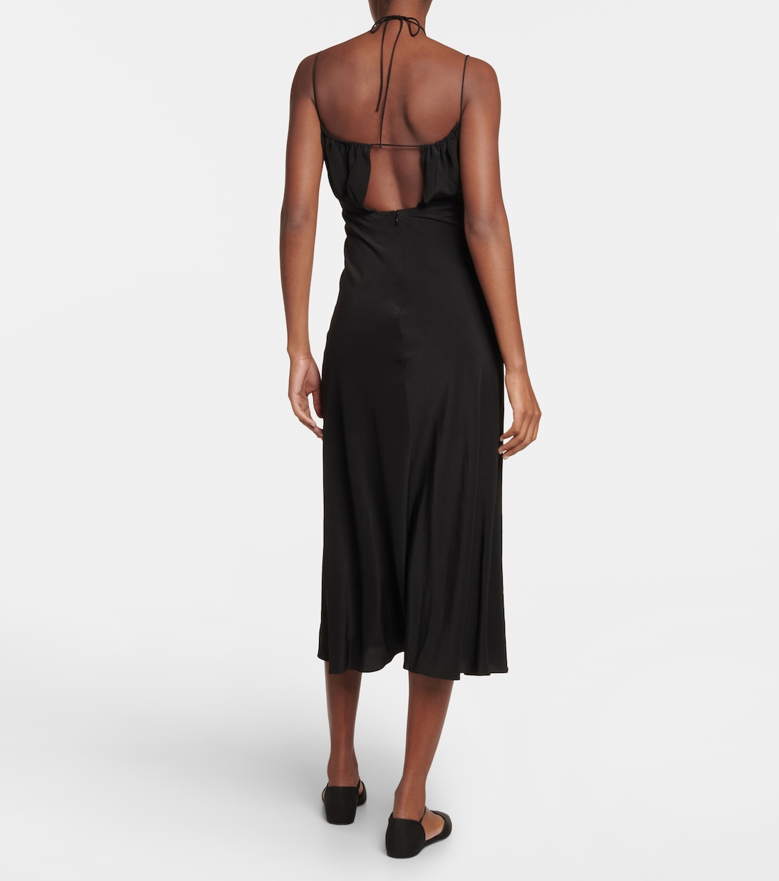 Halterneck silk maxi dress | Toteme