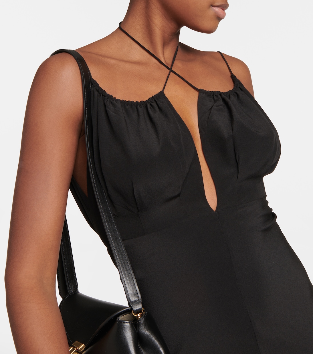 Halterneck silk maxi dress | Toteme
