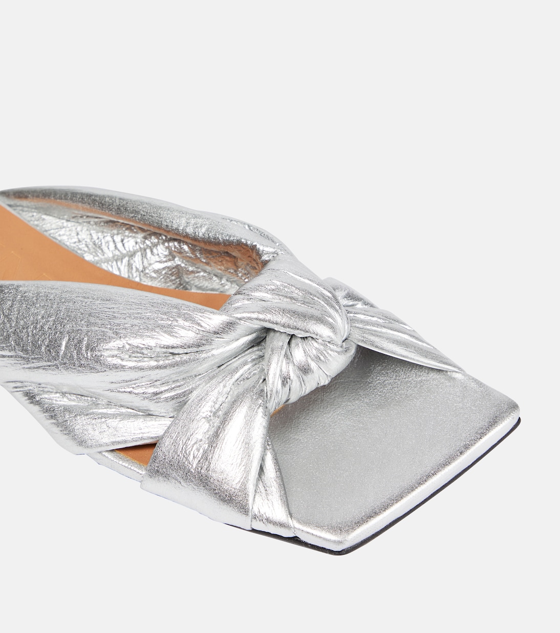 Metallic padded sandals | Ganni