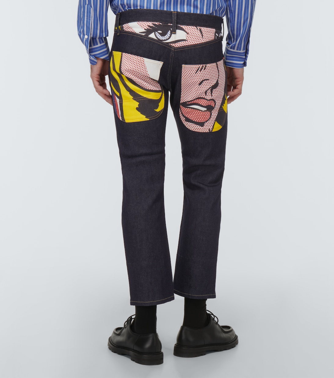 x Roy Lichtenstein jeans rectos | Junya Watanabe