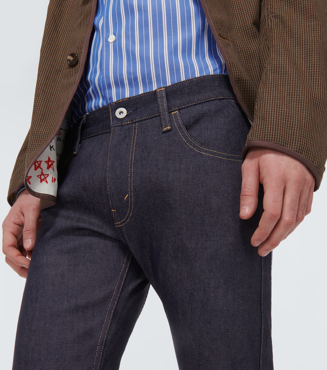 x Roy Lichtenstein jeans rectos | Junya Watanabe