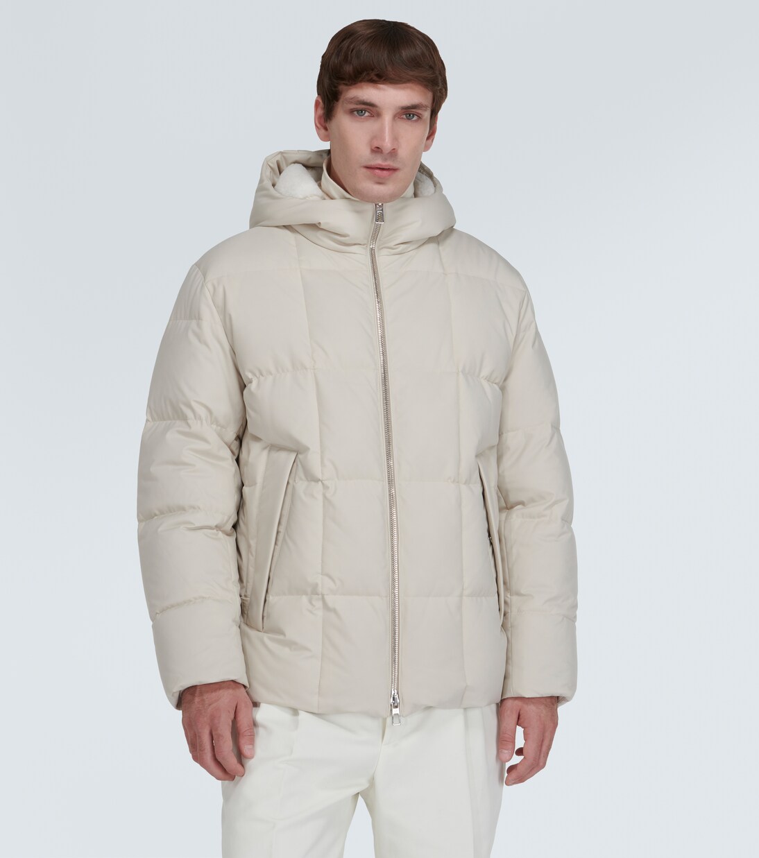Nuur shearling-trimmed down jacket  | Loro Piana
