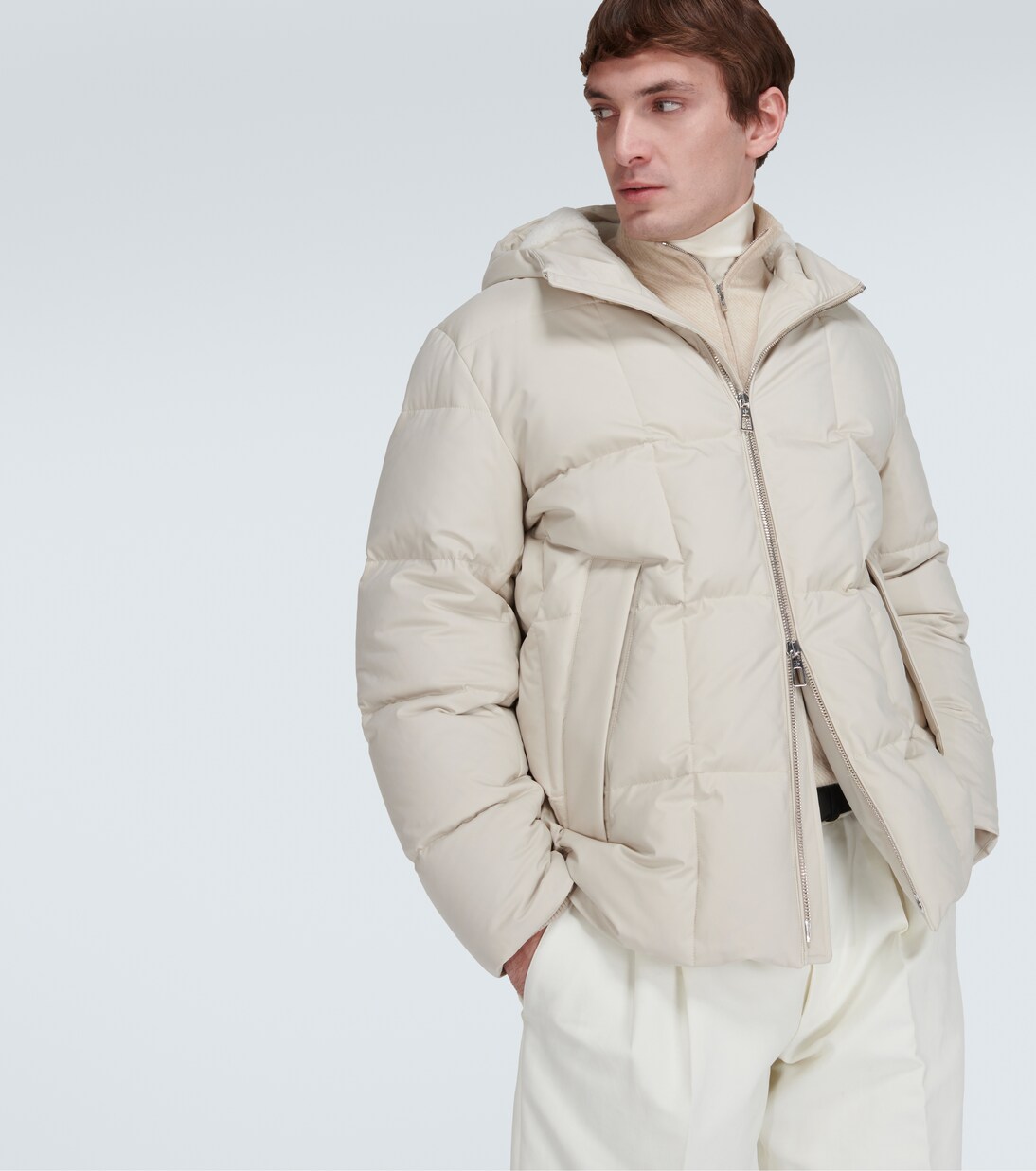 Nuur shearling-trimmed down jacket  | Loro Piana
