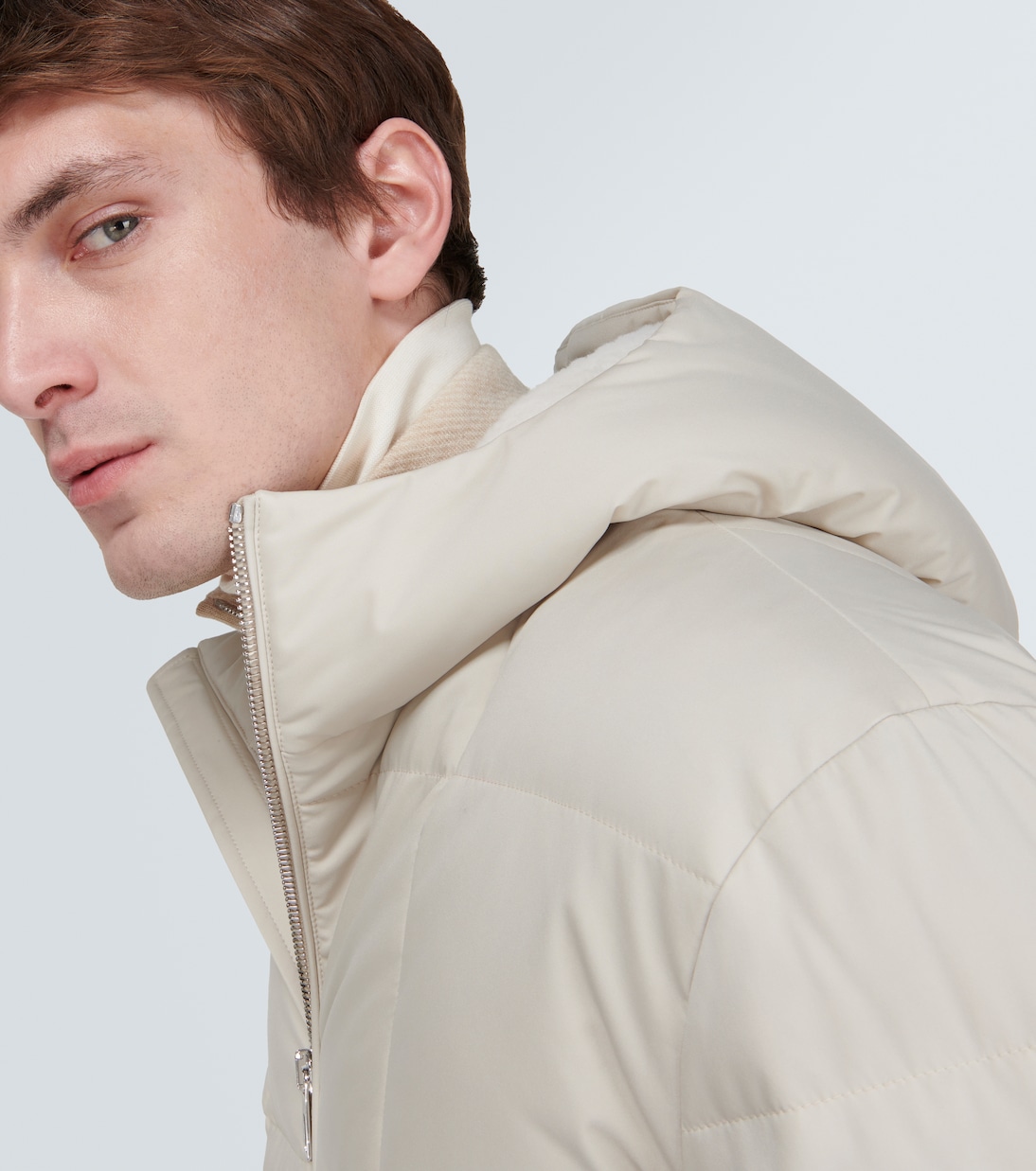 Nuur shearling-trimmed down jacket  | Loro Piana