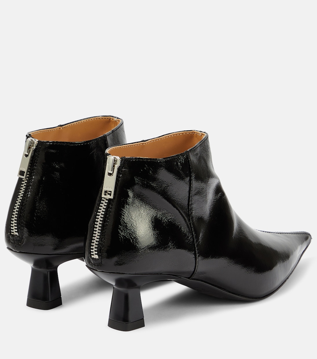 Faux leather ankle boots | Ganni