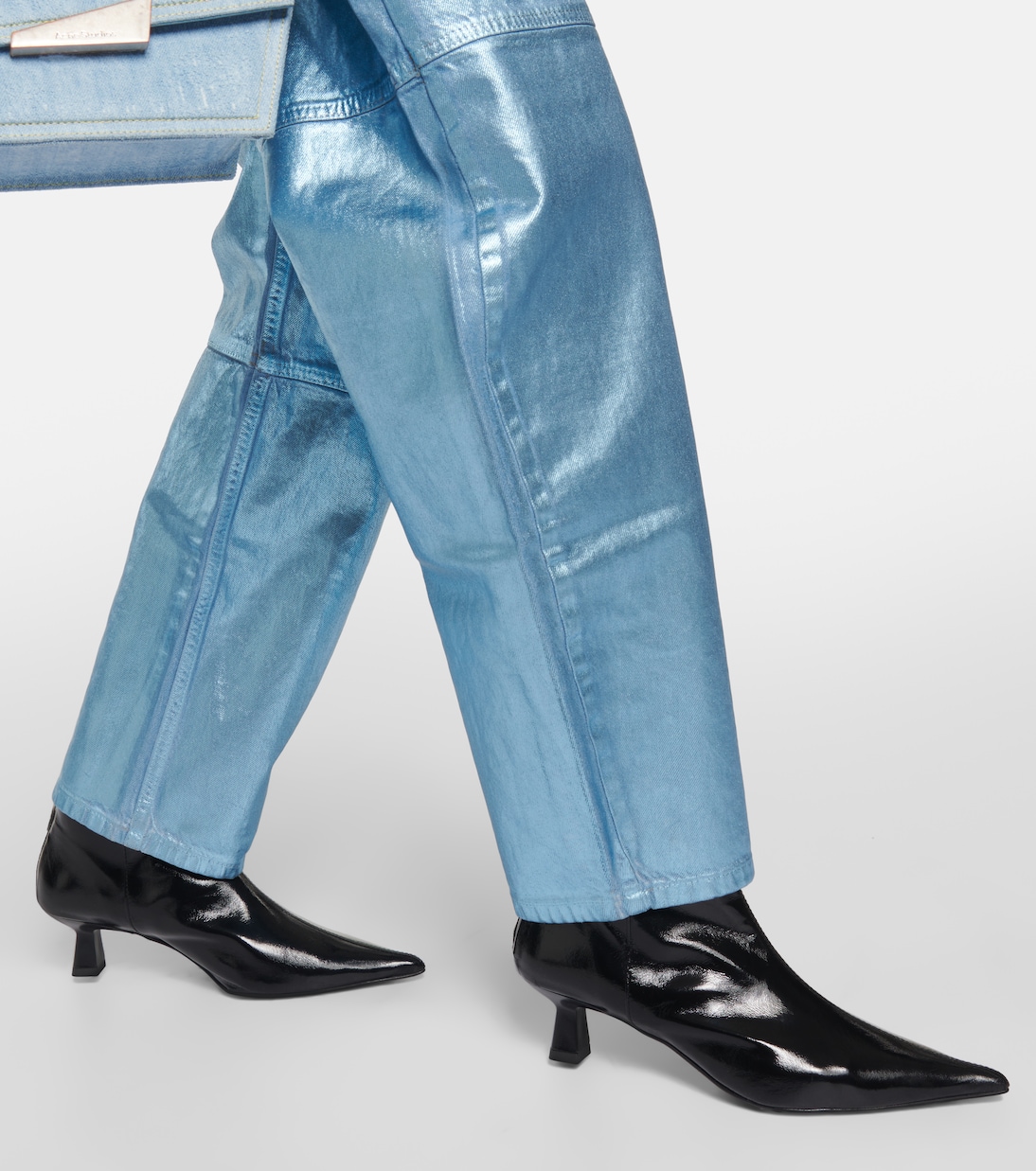 Faux leather ankle boots | Ganni