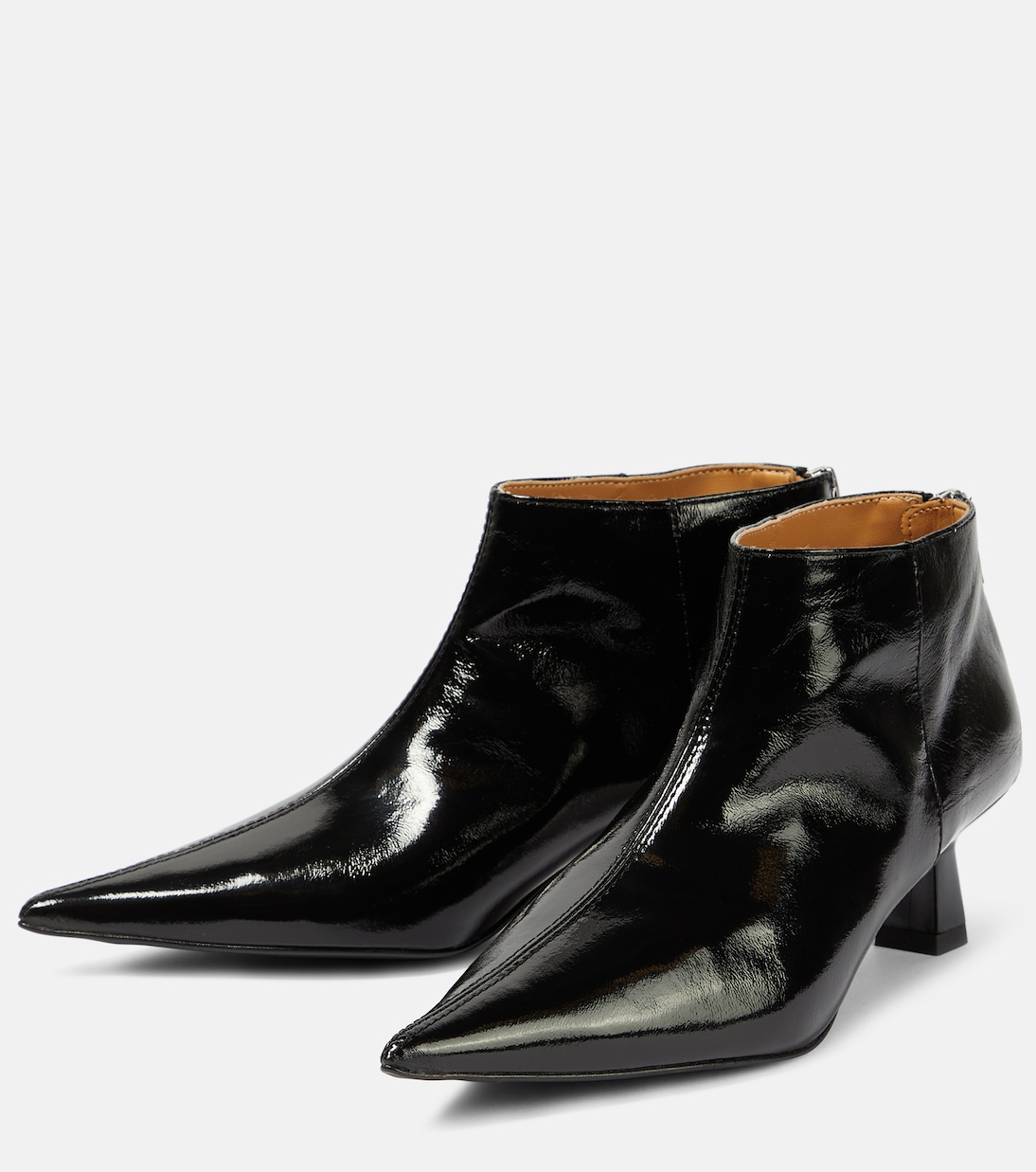 Faux leather ankle boots | Ganni