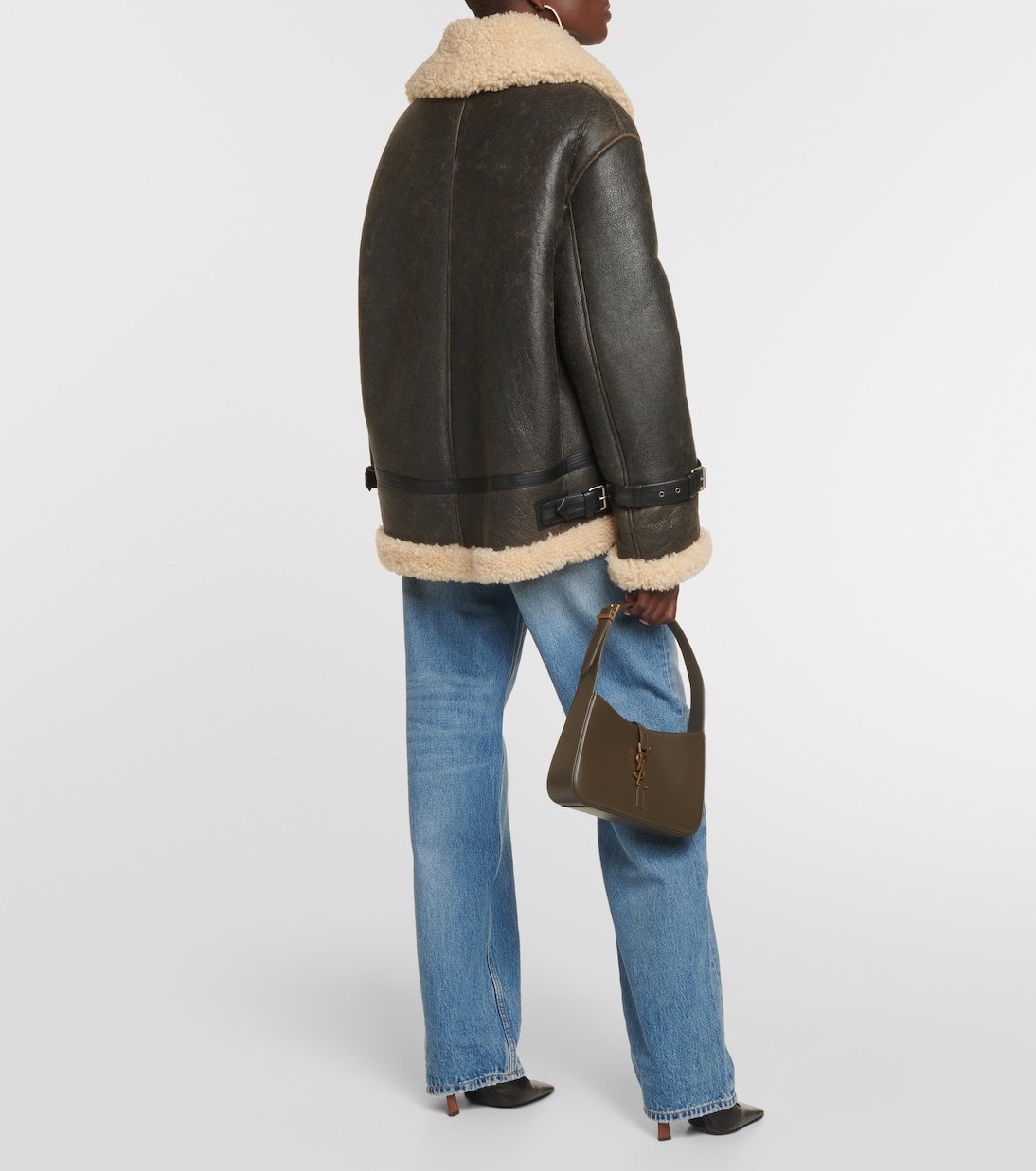 Lederjacke mit Shearling | Saint Laurent