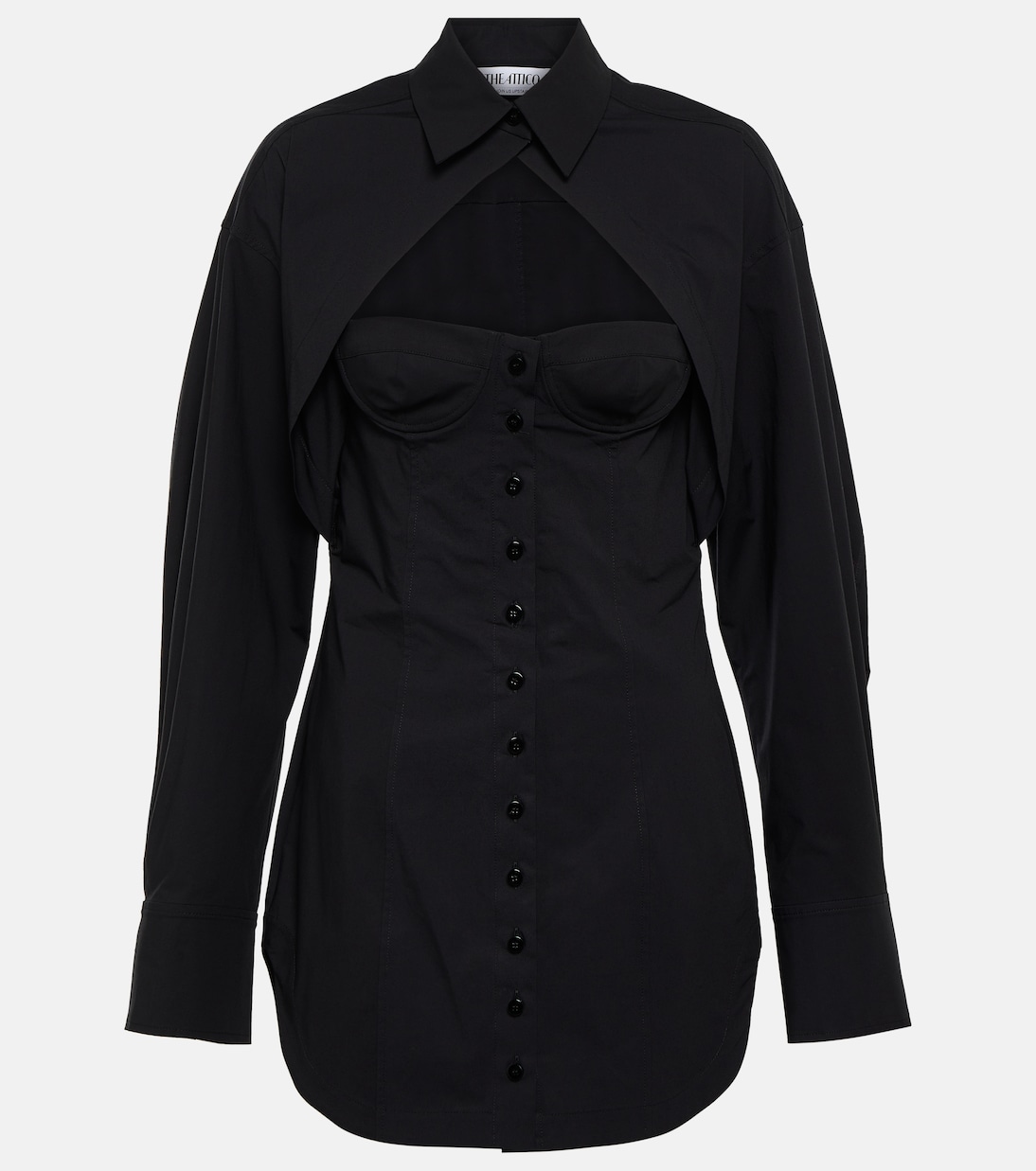 Cutout cotton-blend minidress | The Attico