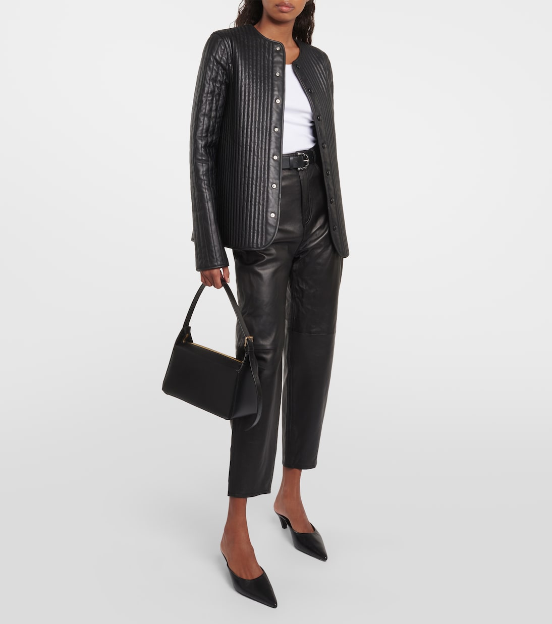 Reversible leather quilted jacket  | Toteme