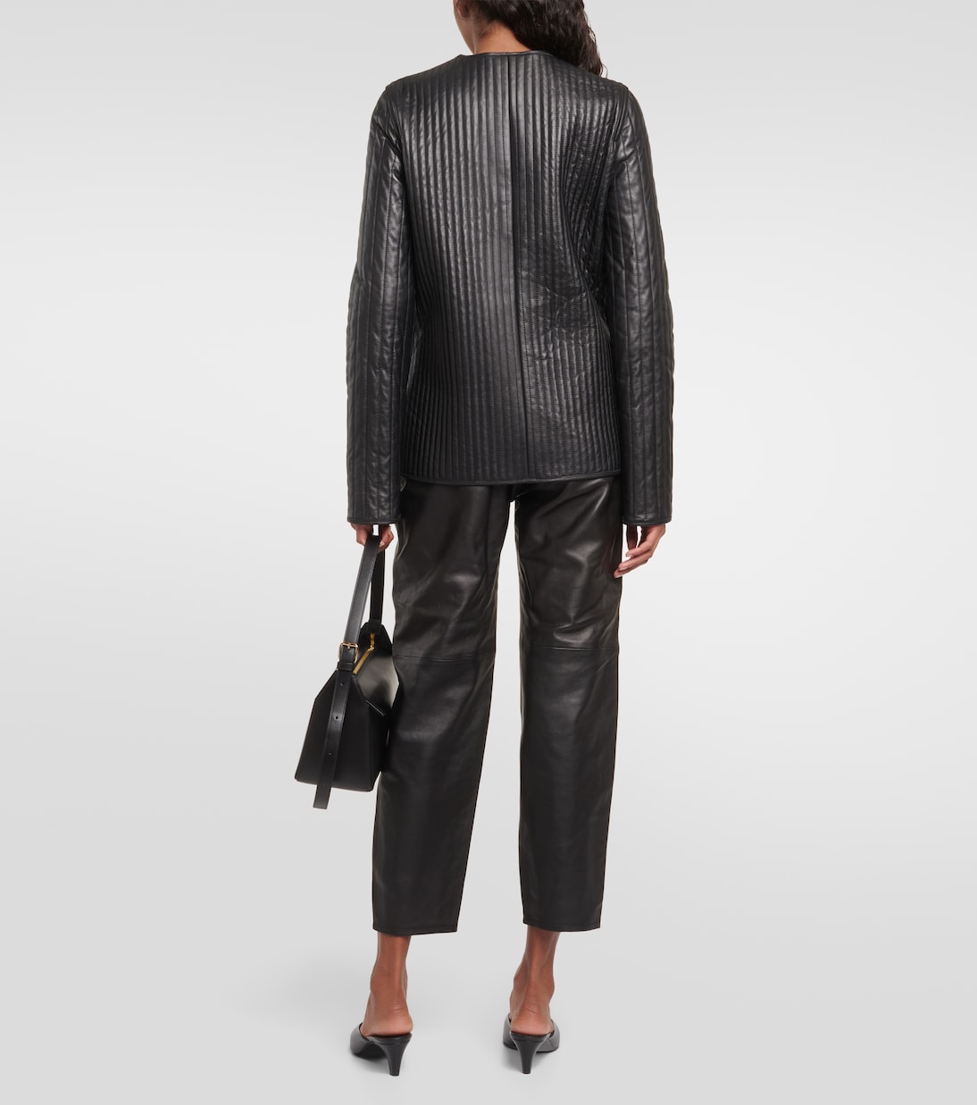 Reversible leather quilted jacket  | Toteme