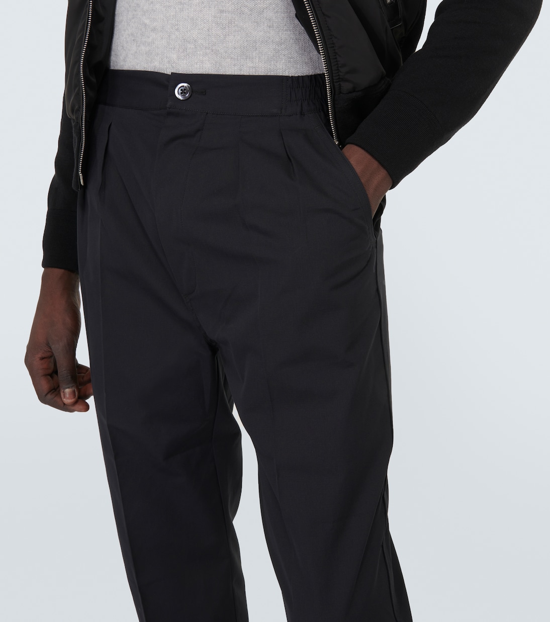 Pantalones rectos de algodón y seda | Tom Ford