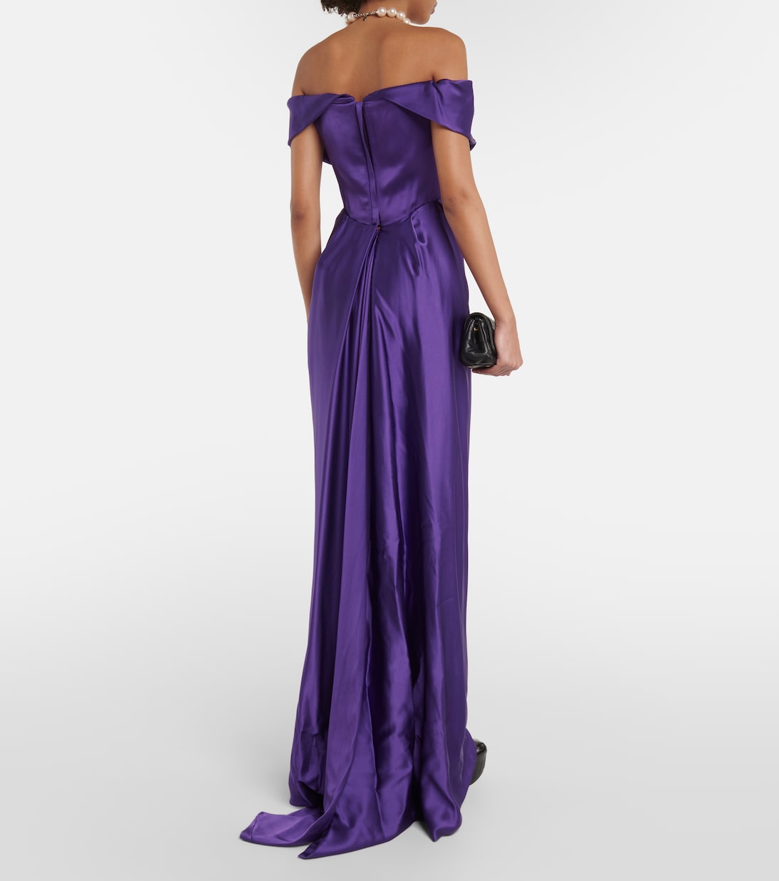 Off-Shoulder-Robe aus Satin | Vivienne Westwood