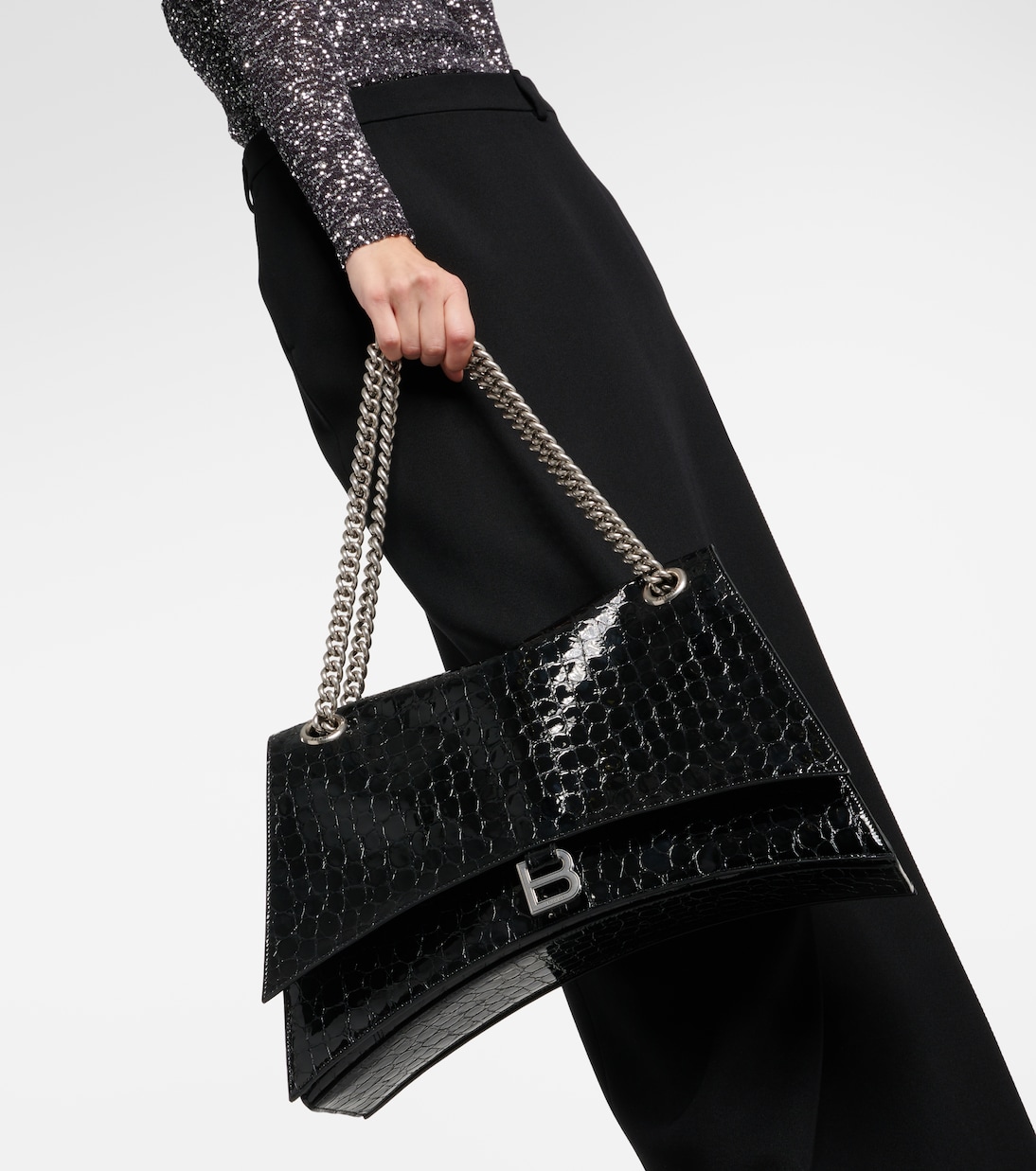 Schultertasche Crush Large aus Leder | Balenciaga