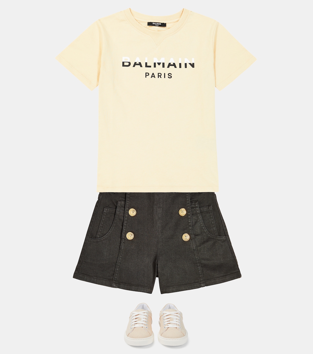 Camiseta de jersey de algodón con logo | Balmain Kids
