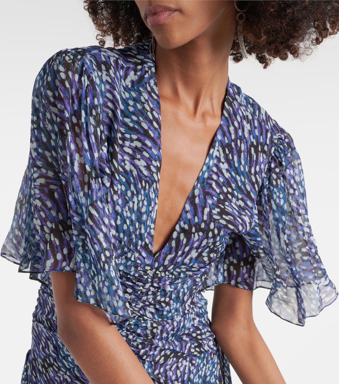 Vivienne leopard-print ruched minidress | Marant Etoile
