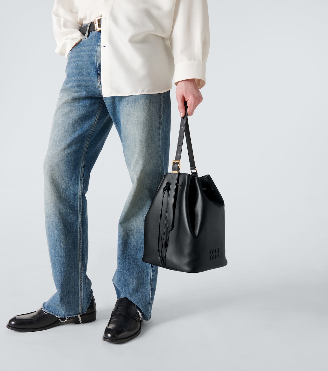 Bucket-Bag aus Leder | Miu Miu