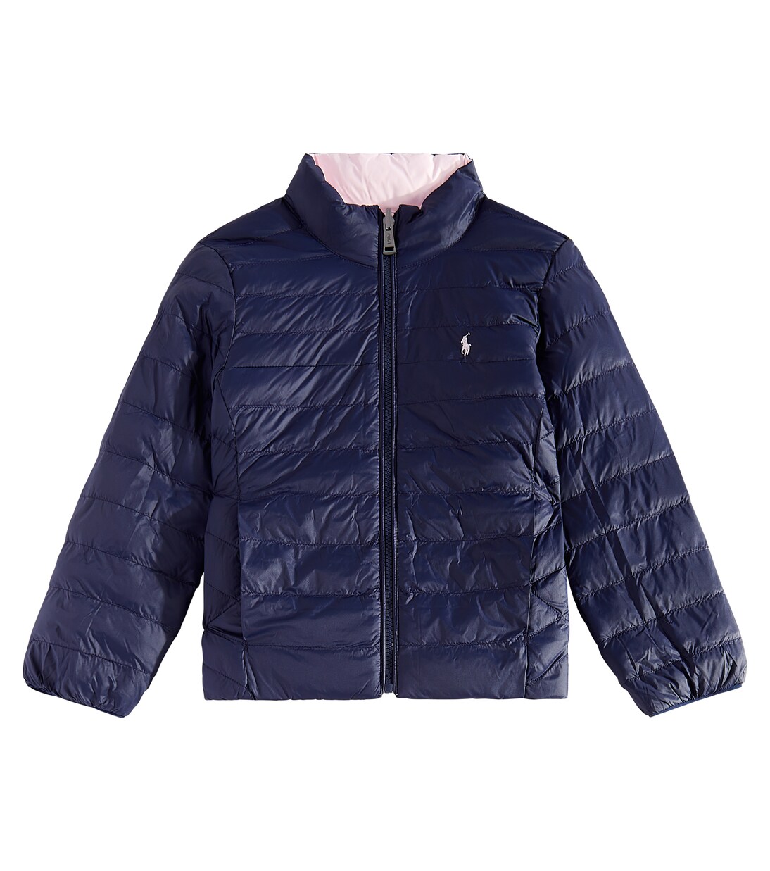 Logo reversible puffer jacket in pink Polo Ralph Lauren Kids Mytheresa