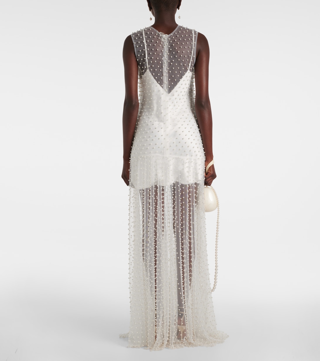 Robe aus Mesh mit Kristallen | Norma Kamali