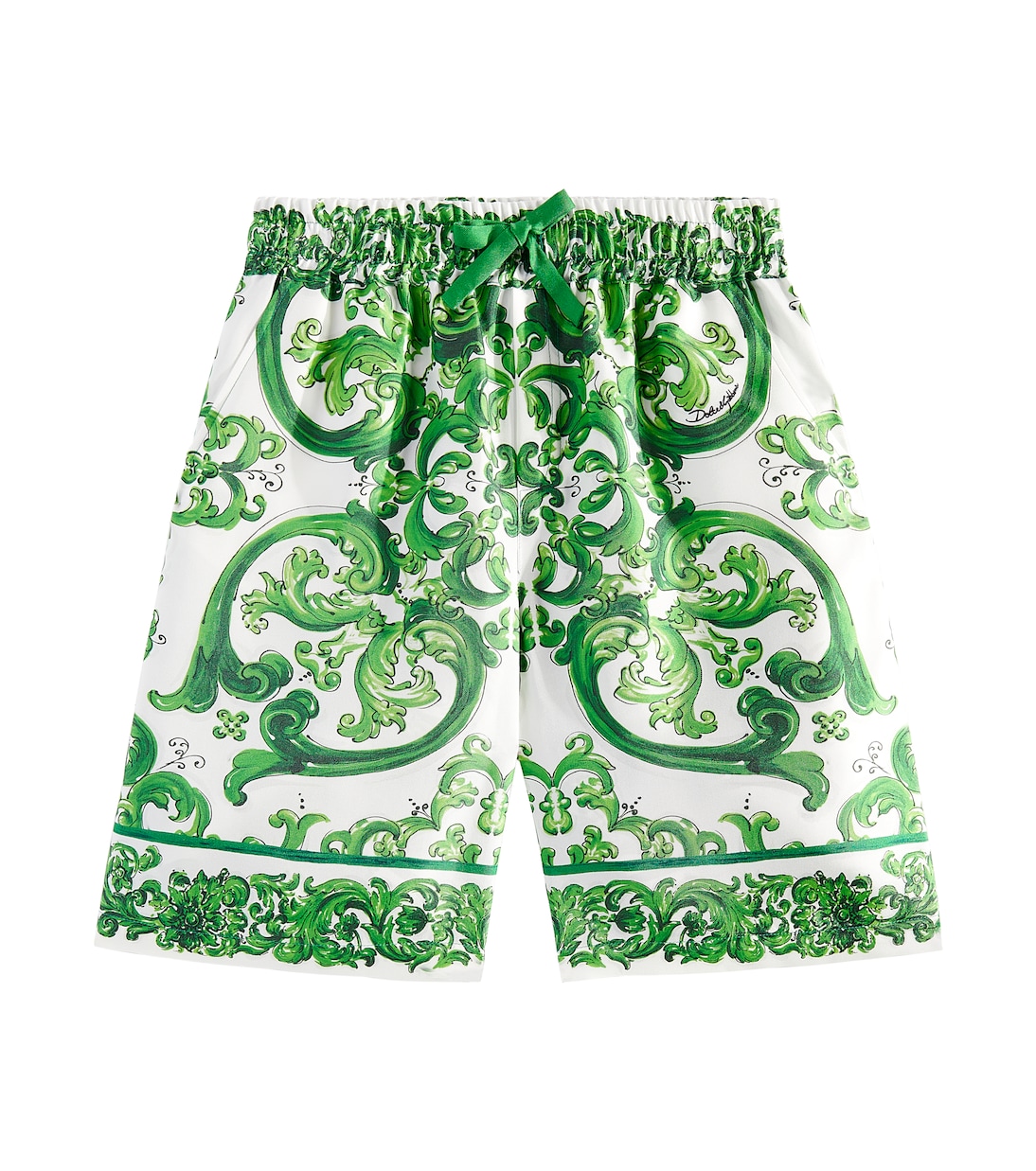Bermudas Majolica de seda | Dolce&Gabbana Kids