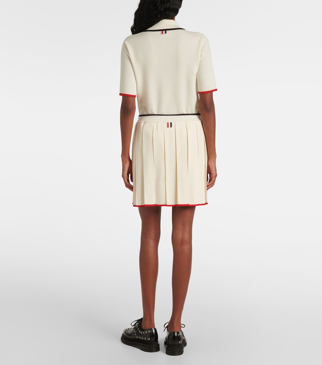 Minifalda en mezcla de lana plisada | Thom Browne